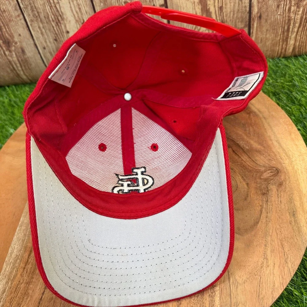 Puma Logo Athletic St Louis Cardinals Snapback Hat Mens One Size Fits All Red